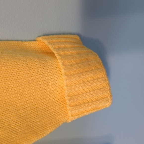 Vintage Acrylic Button-Up Cardigan Yellow 70s 80s - Picture 6 of 6